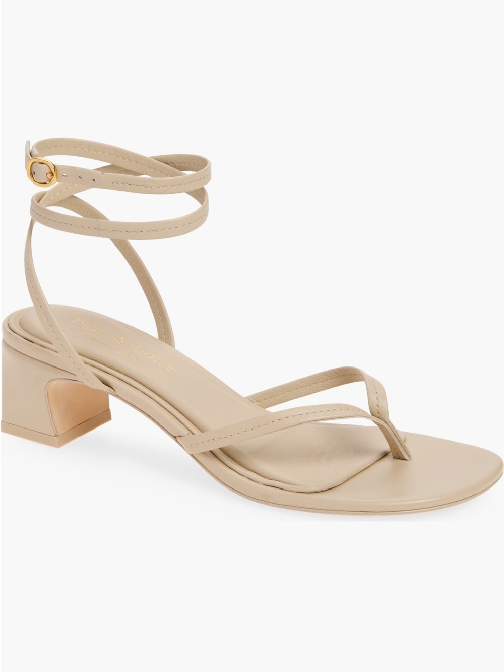 NEW rag & bone Gemma Ankle Strap Sandal in Macadamia